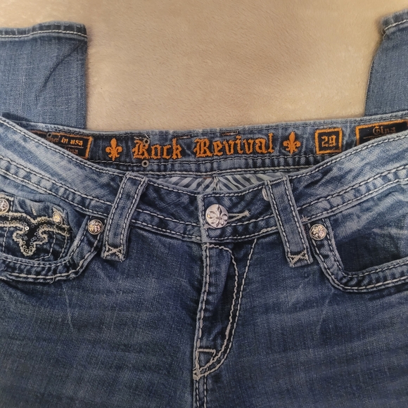 Rock Revival Women's Medium Blue Straight Leg Jeans - Picture 2 of 10